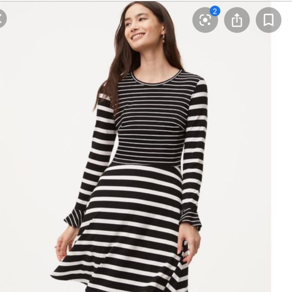 Black and white stripped dress